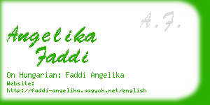angelika faddi business card